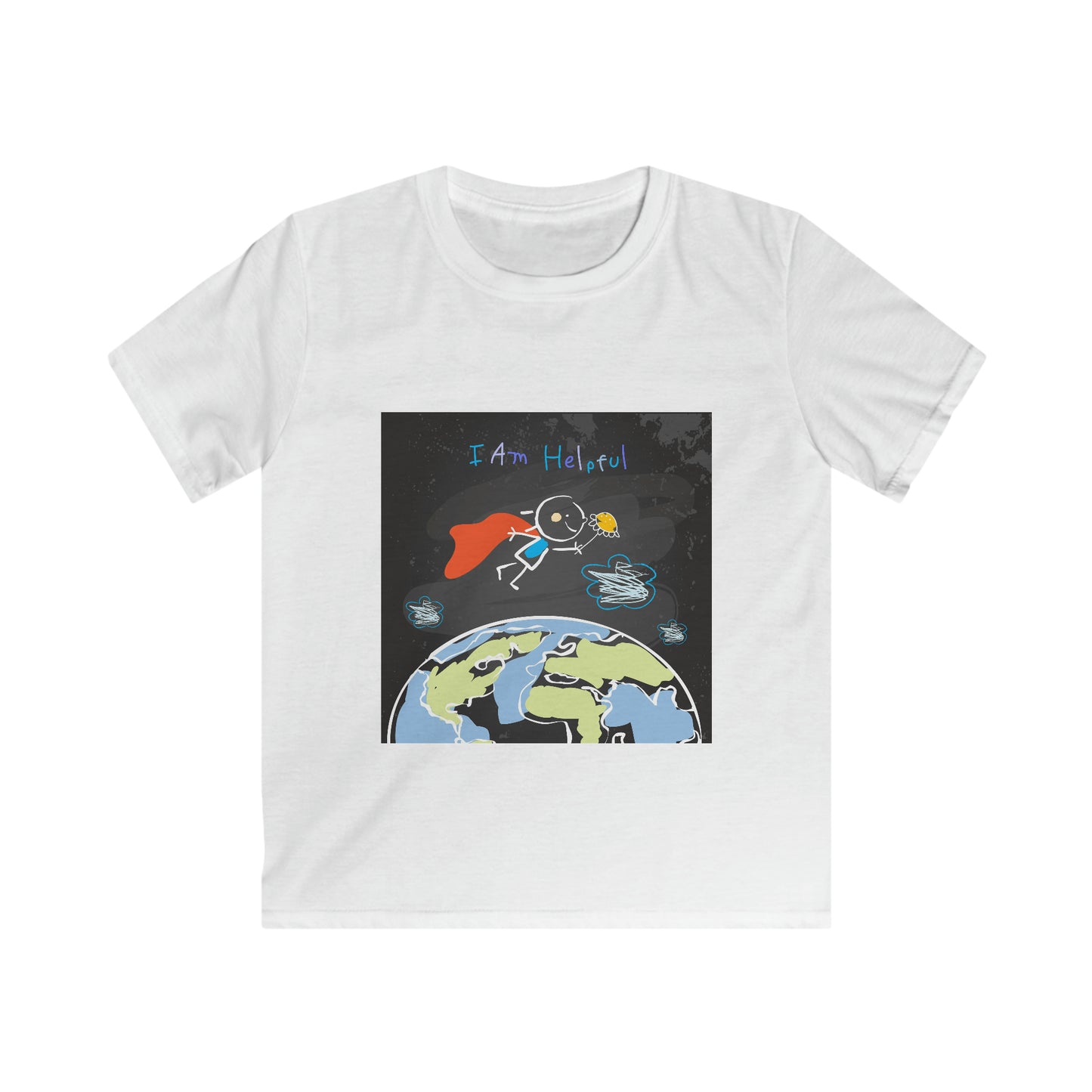 I am Helpful - Affirmations Kids Softstyle Tee