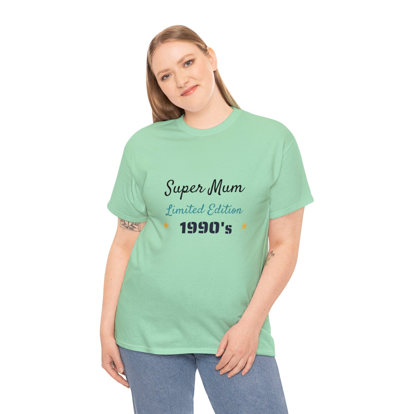 Mother's Day - super mum 1990's retro - Unisex Heavy Cotton Tee