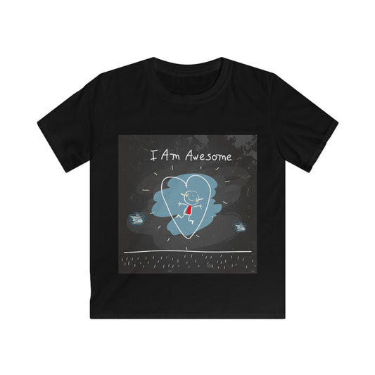 I am awesome - Affirmation Kids Softstyle Tee