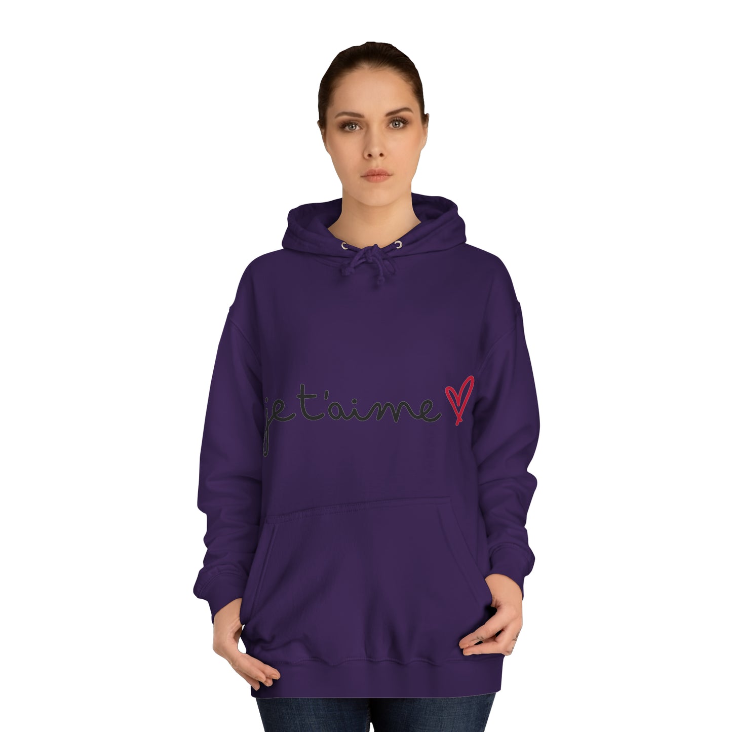 Jetaime - love - Unisex College Hoodie