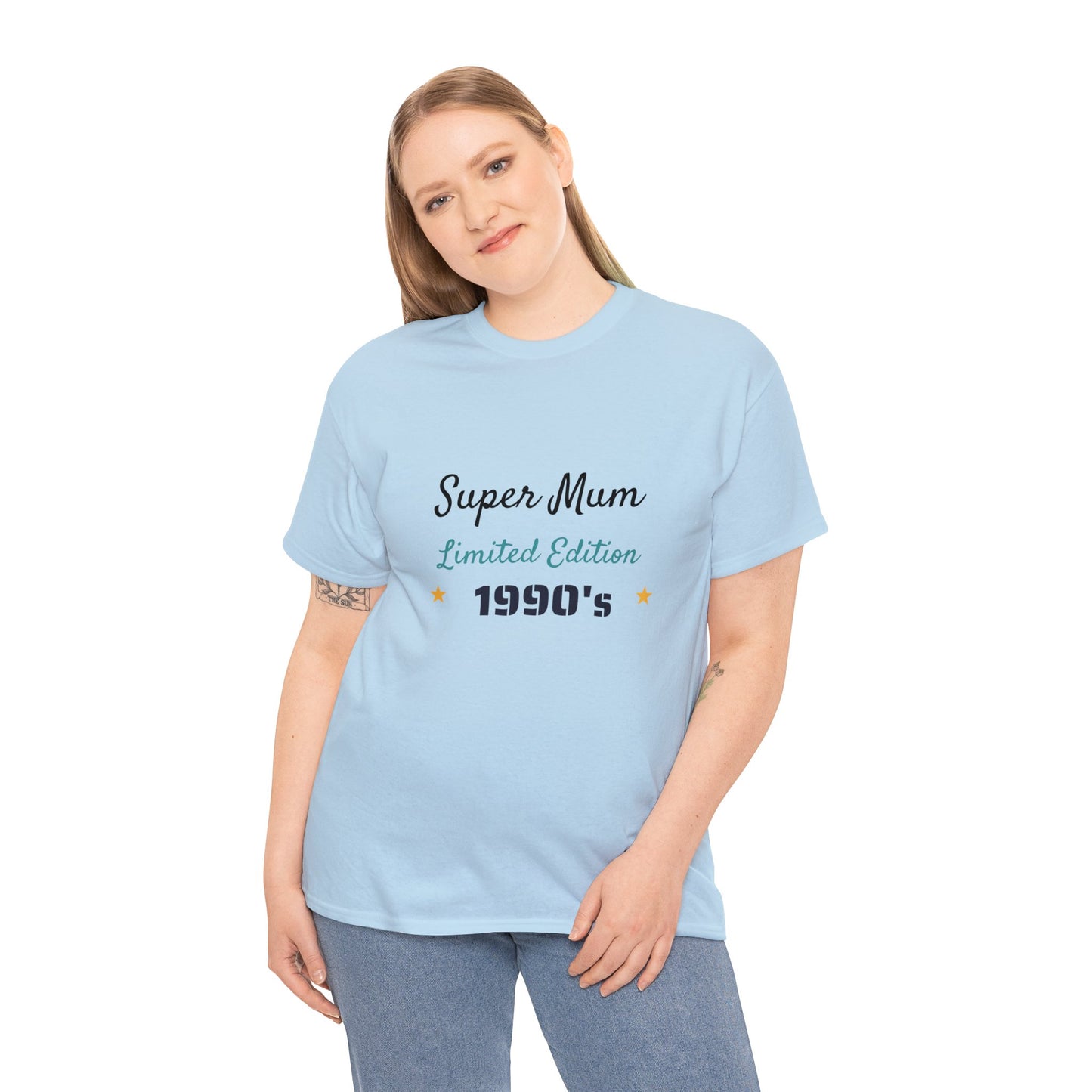 Mother's Day - super mum 1990's retro - Unisex Heavy Cotton Tee