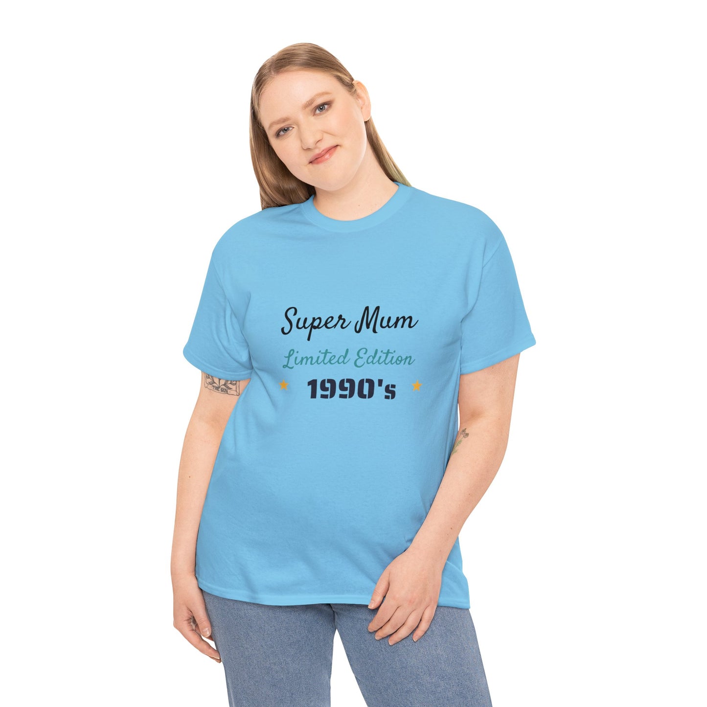 Mother's Day - super mum 1990's retro - Unisex Heavy Cotton Tee