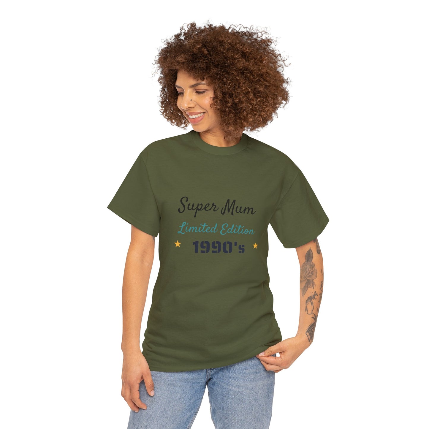 Mother's Day - super mum 1990's retro - Unisex Heavy Cotton Tee