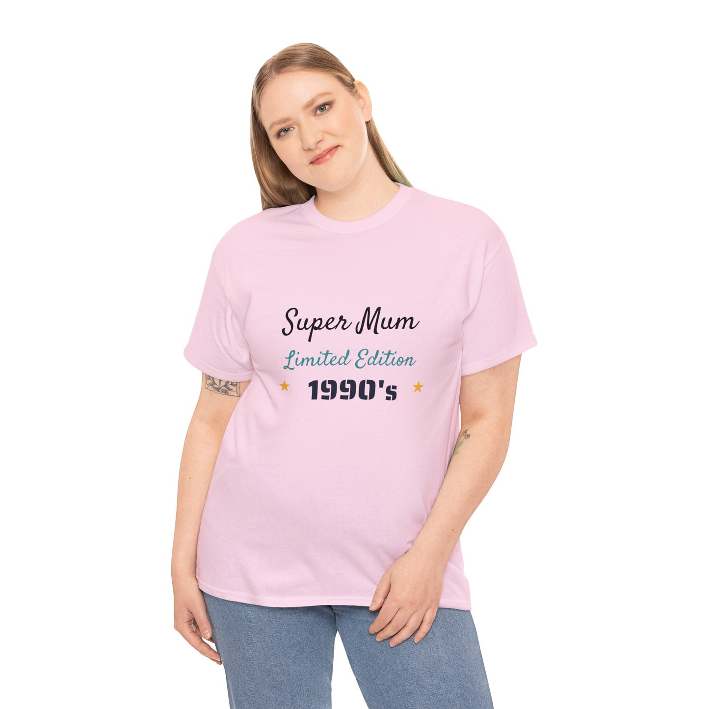 Mother's Day - super mum 1990's retro - Unisex Heavy Cotton Tee