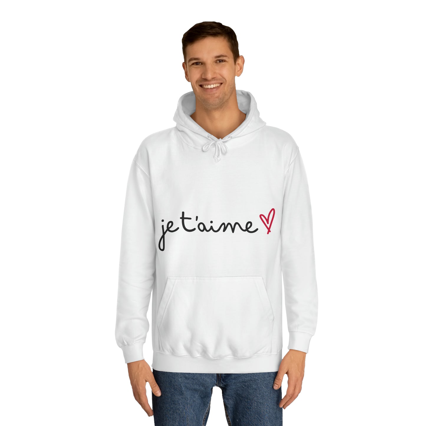 Jetaime - love - Unisex College Hoodie