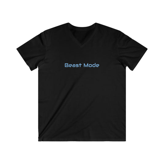 Beast mode - Affirmation Men's Fitted V-Neck Short Sleeve Tee