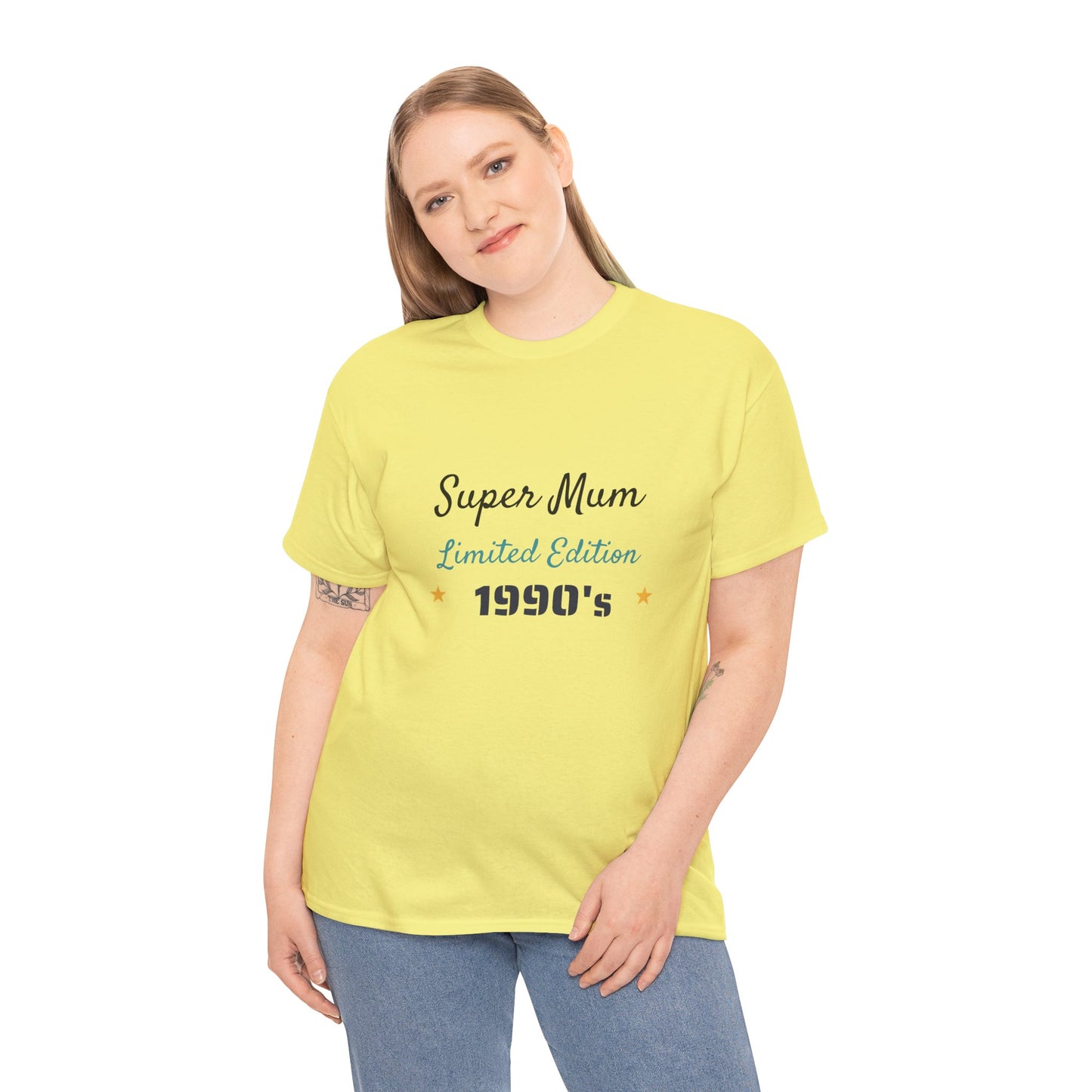 Mother's Day - super mum 1990's retro - Unisex Heavy Cotton Tee