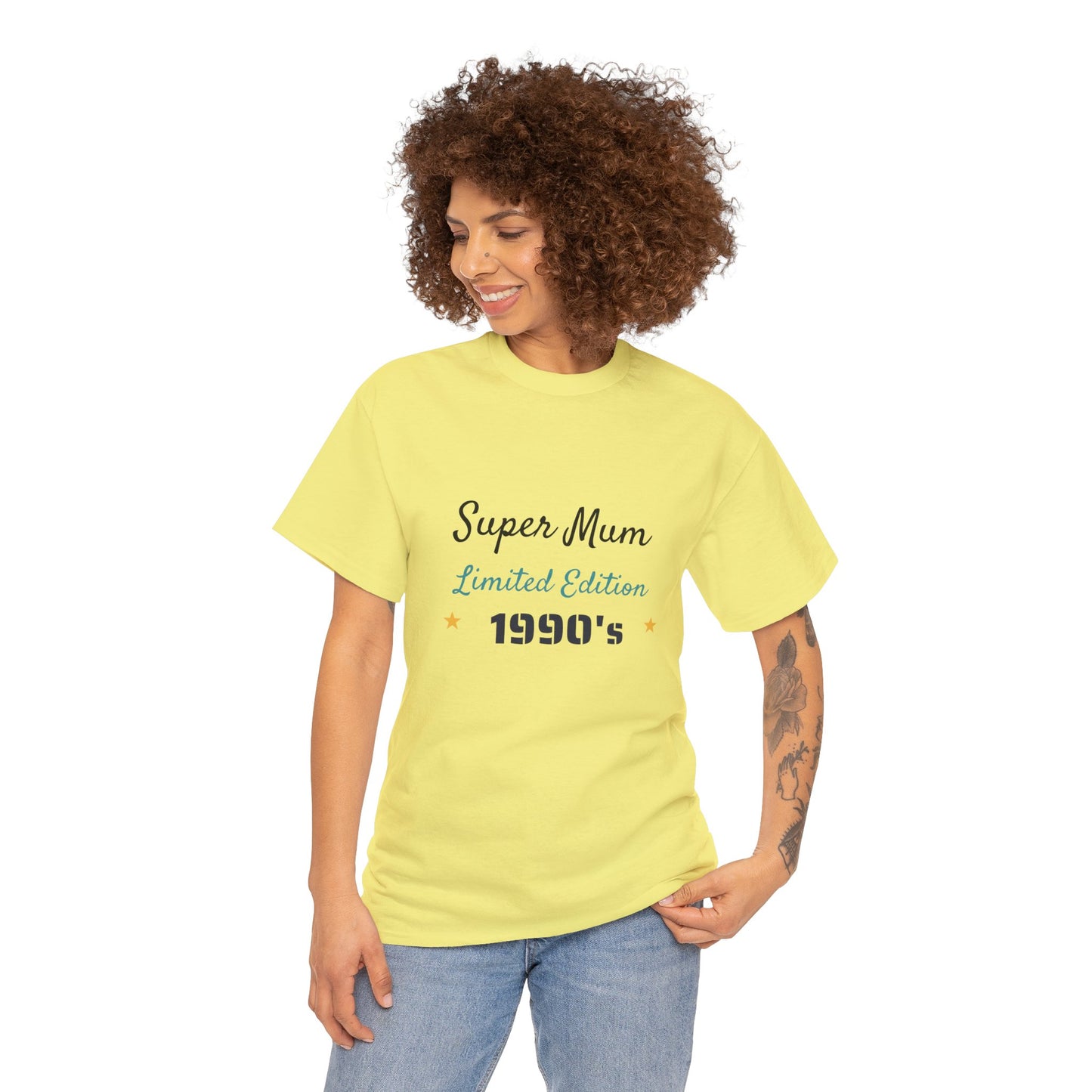 Mother's Day - super mum 1990's retro - Unisex Heavy Cotton Tee