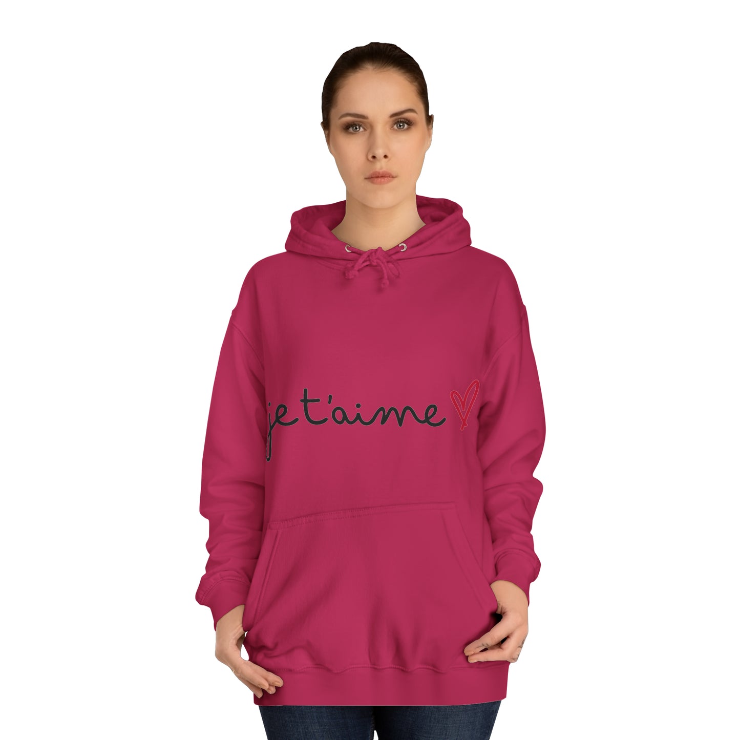 Jetaime - love - Unisex College Hoodie