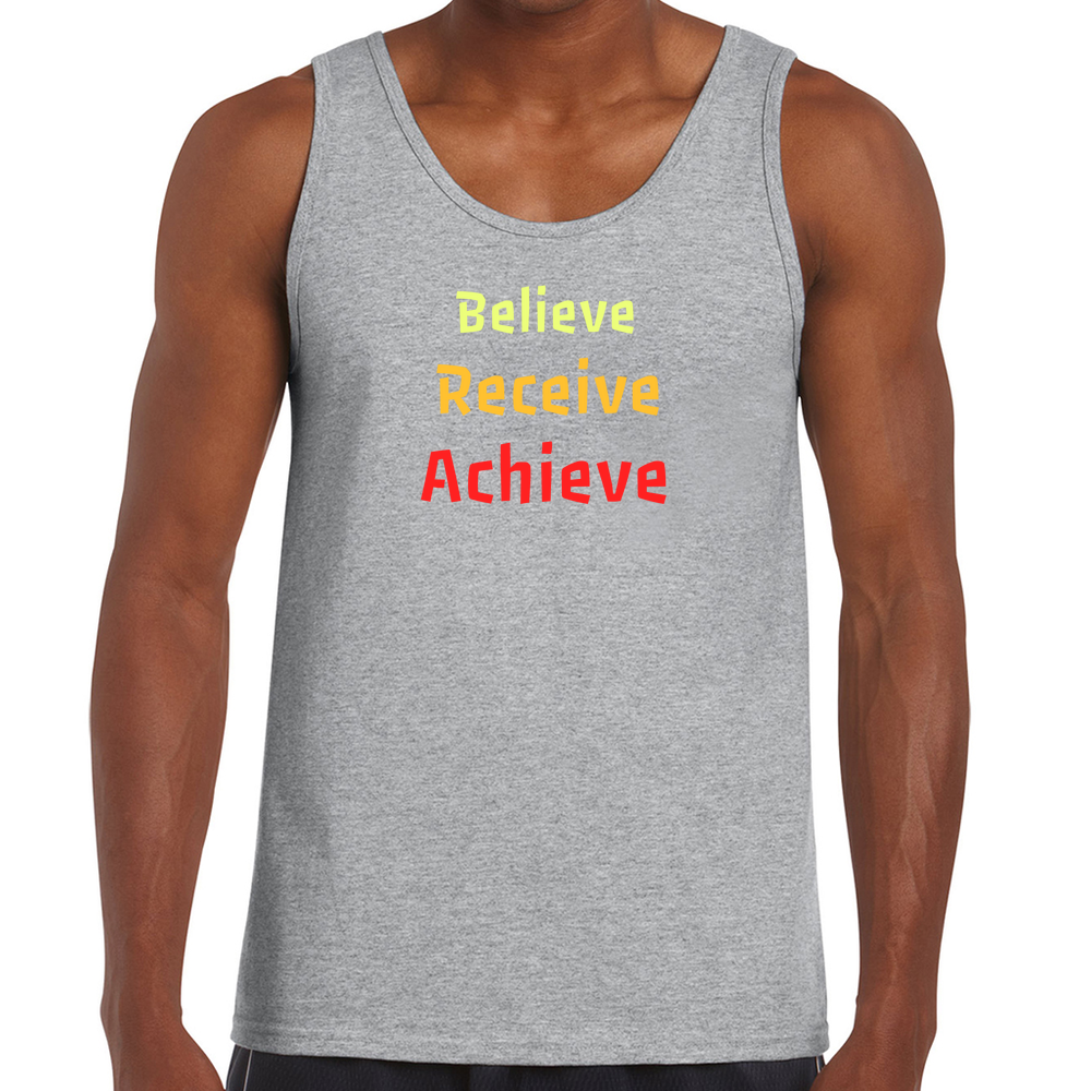 Believe, Recieve, Achieve affimirmation - Men's Tank Top