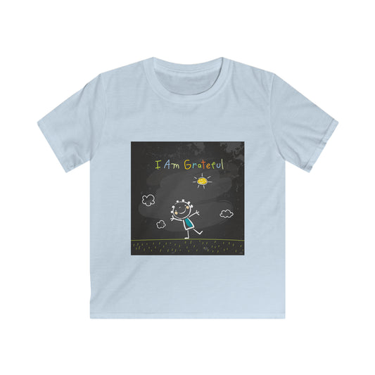 I am grateful - Affirmation Kids Softstyle Tee