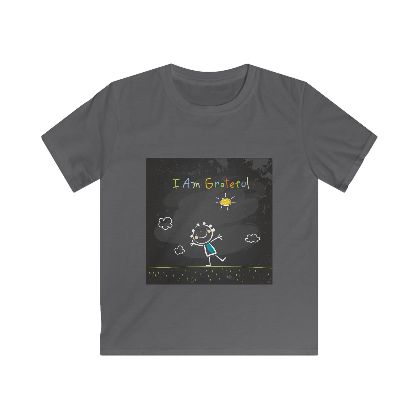 I am grateful - Affirmation Kids Softstyle Tee