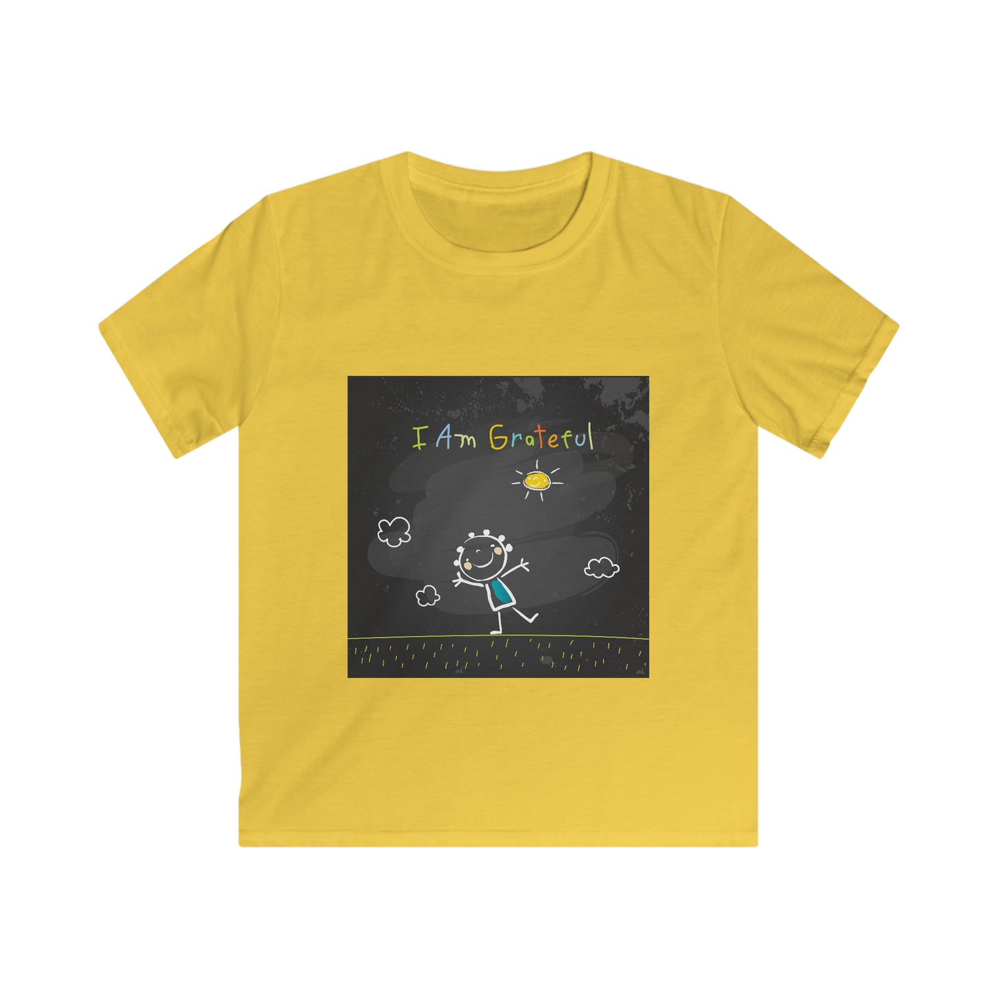 I am grateful - Affirmation Kids Softstyle Tee