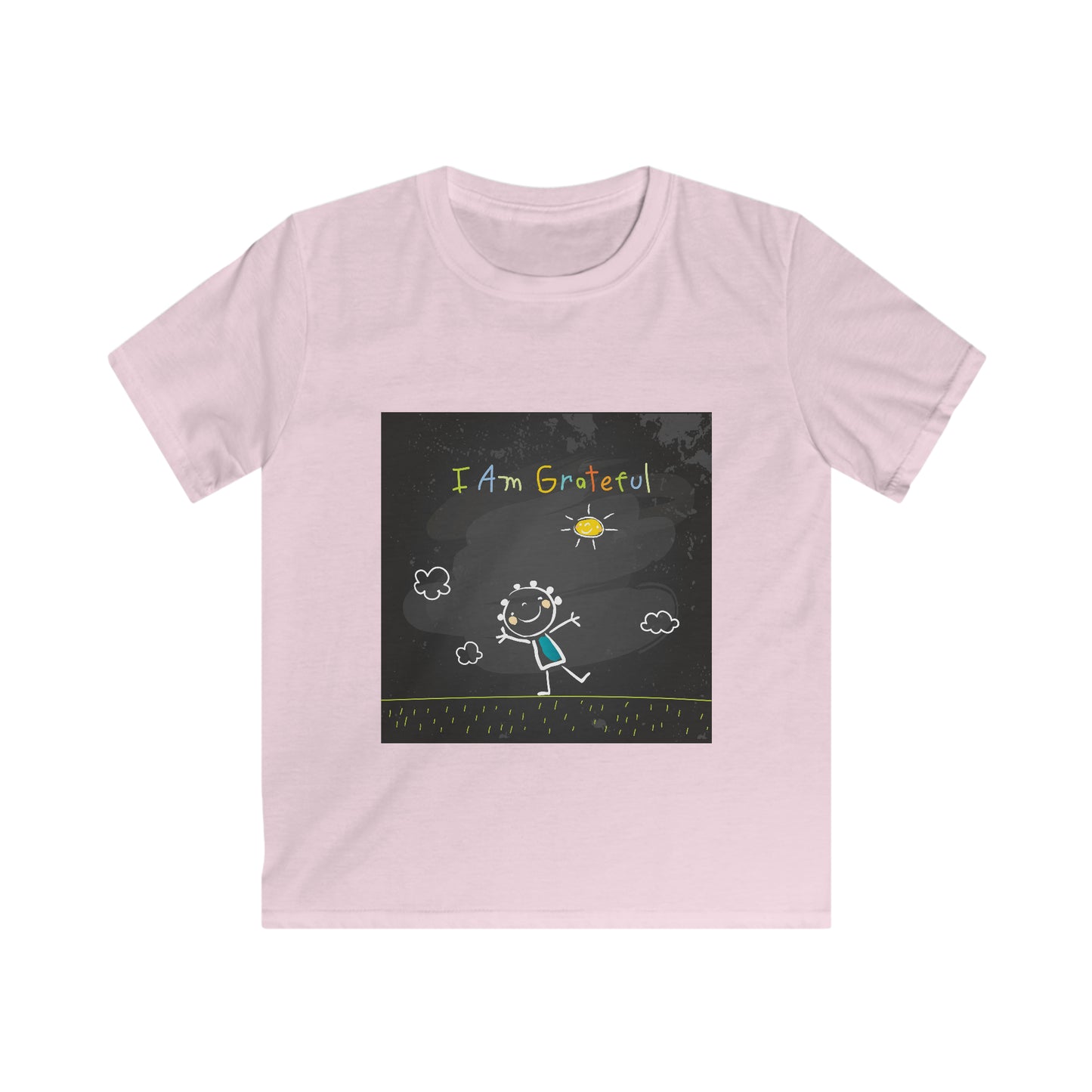 I am grateful - Affirmation Kids Softstyle Tee