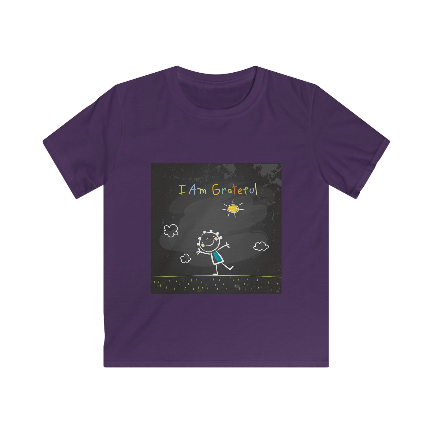 I am grateful - Affirmation Kids Softstyle Tee