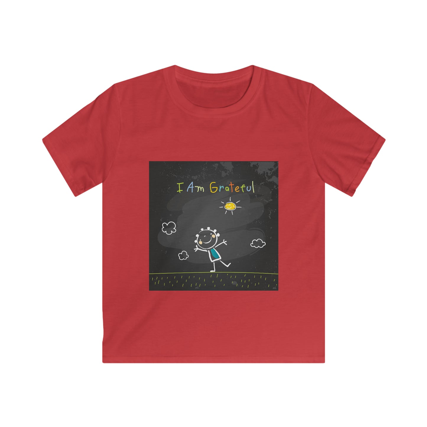 I am grateful - Affirmation Kids Softstyle Tee