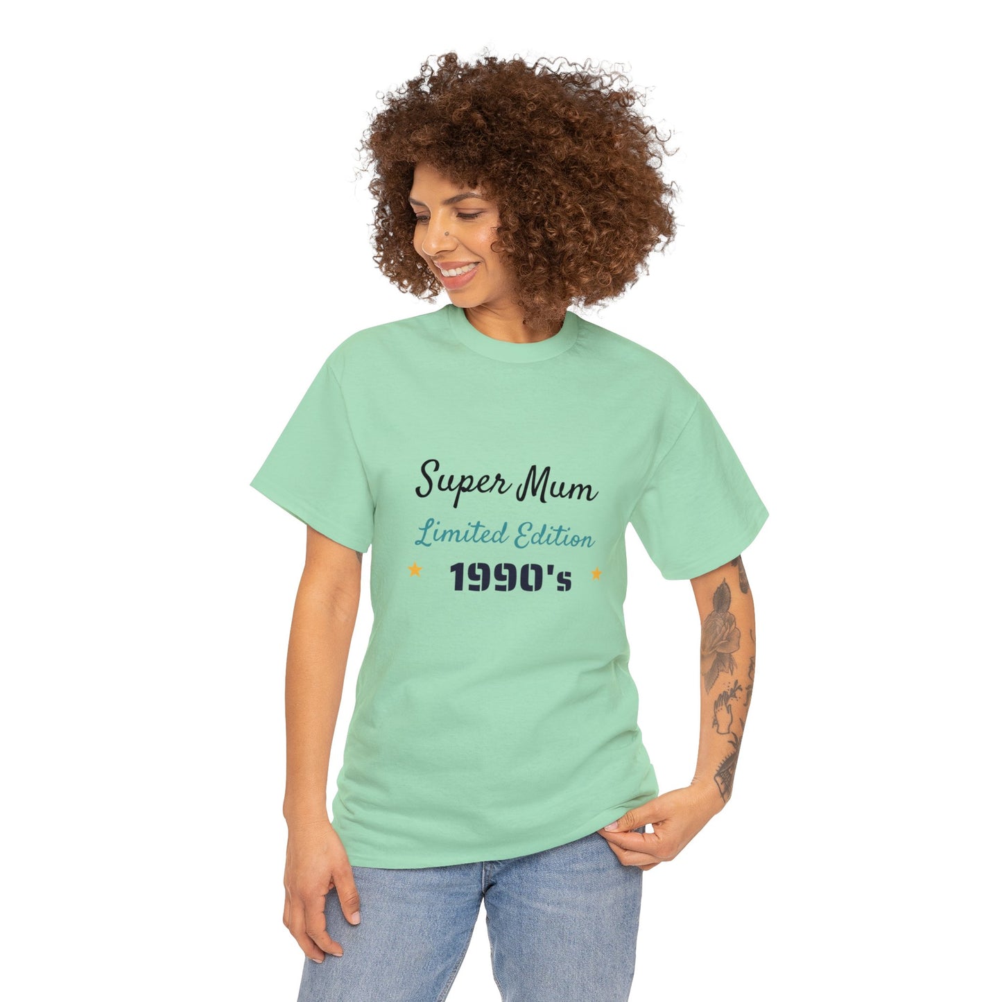 Mother's Day - super mum 1990's retro - Unisex Heavy Cotton Tee