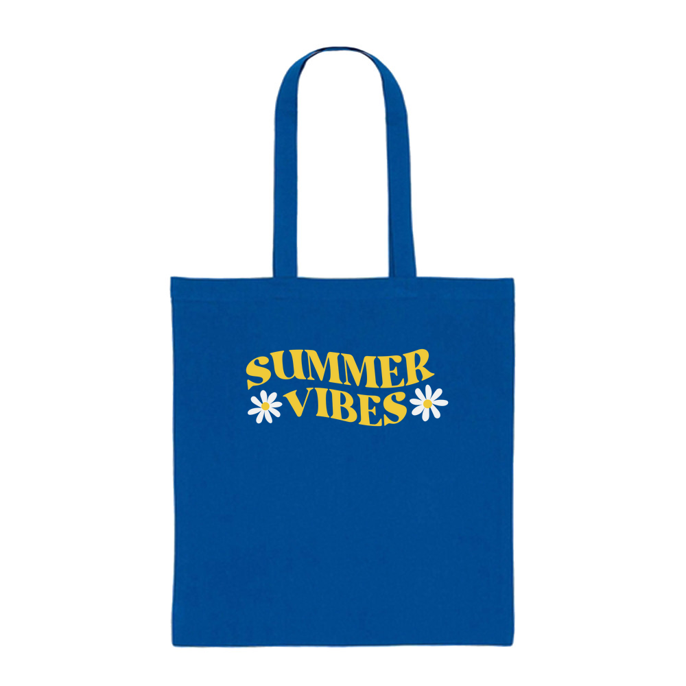 Summer Vibes - Coloured Cotton Tote Bag