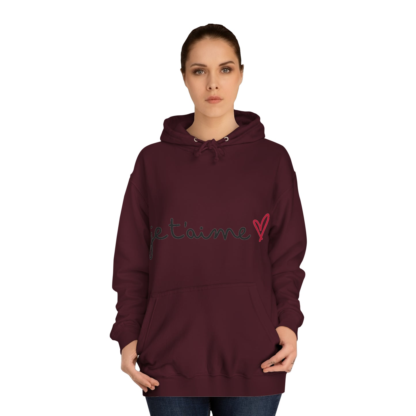 Jetaime - love - Unisex College Hoodie