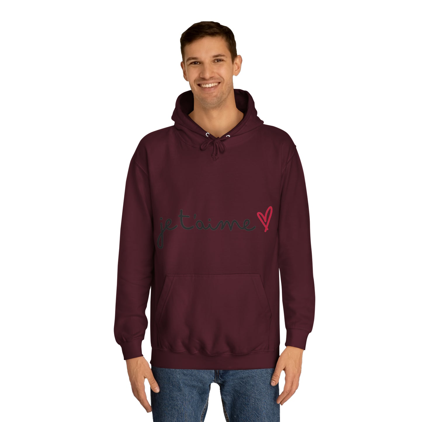 Jetaime - love - Unisex College Hoodie