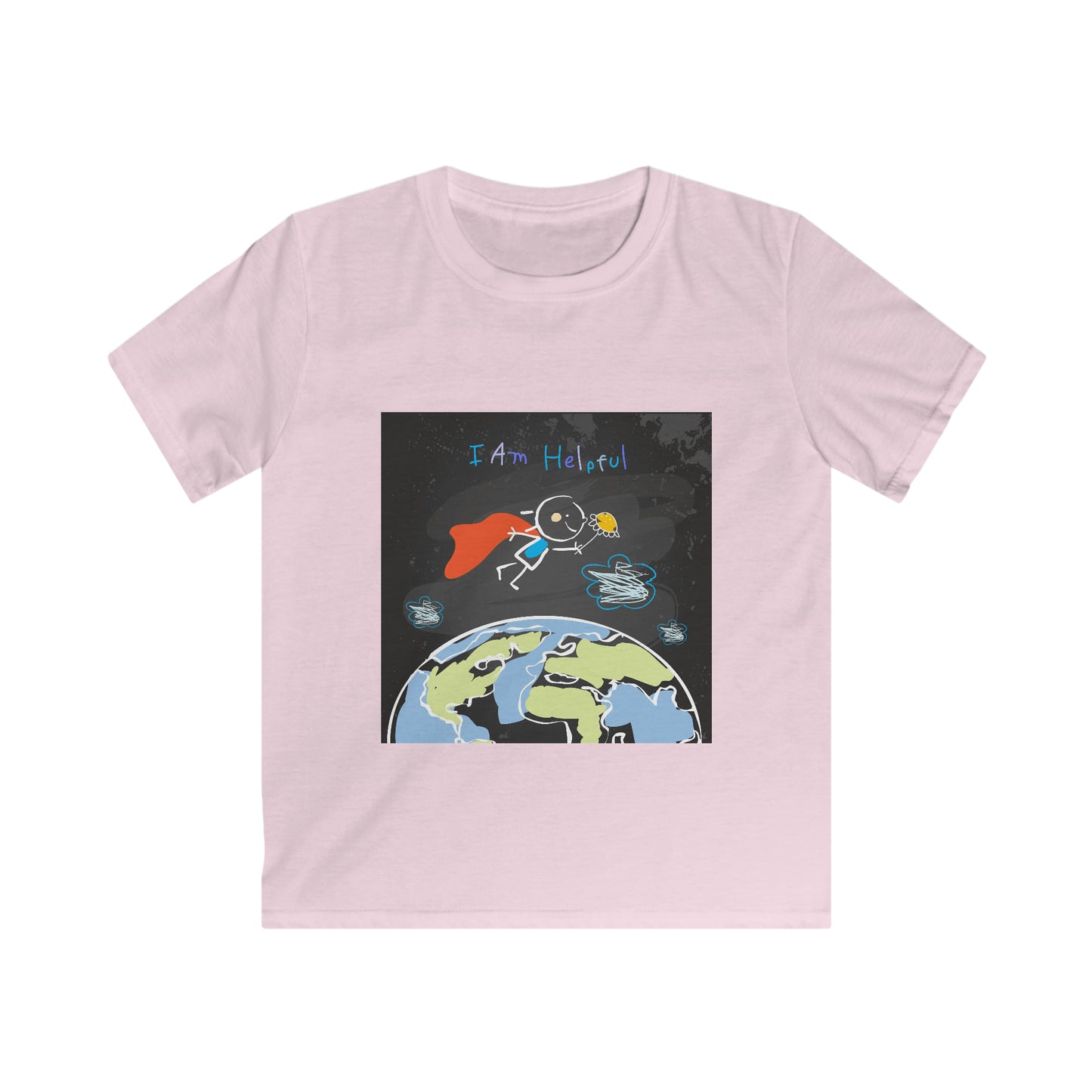 I am Helpful - Affirmations Kids Softstyle Tee