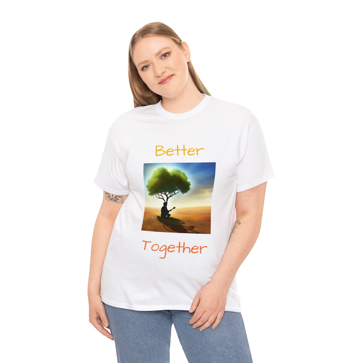 Better together affirmation - Unisex Heavy Cotton Tee, organic, sustainable,