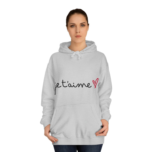 Jetaime - love - Unisex College Hoodie