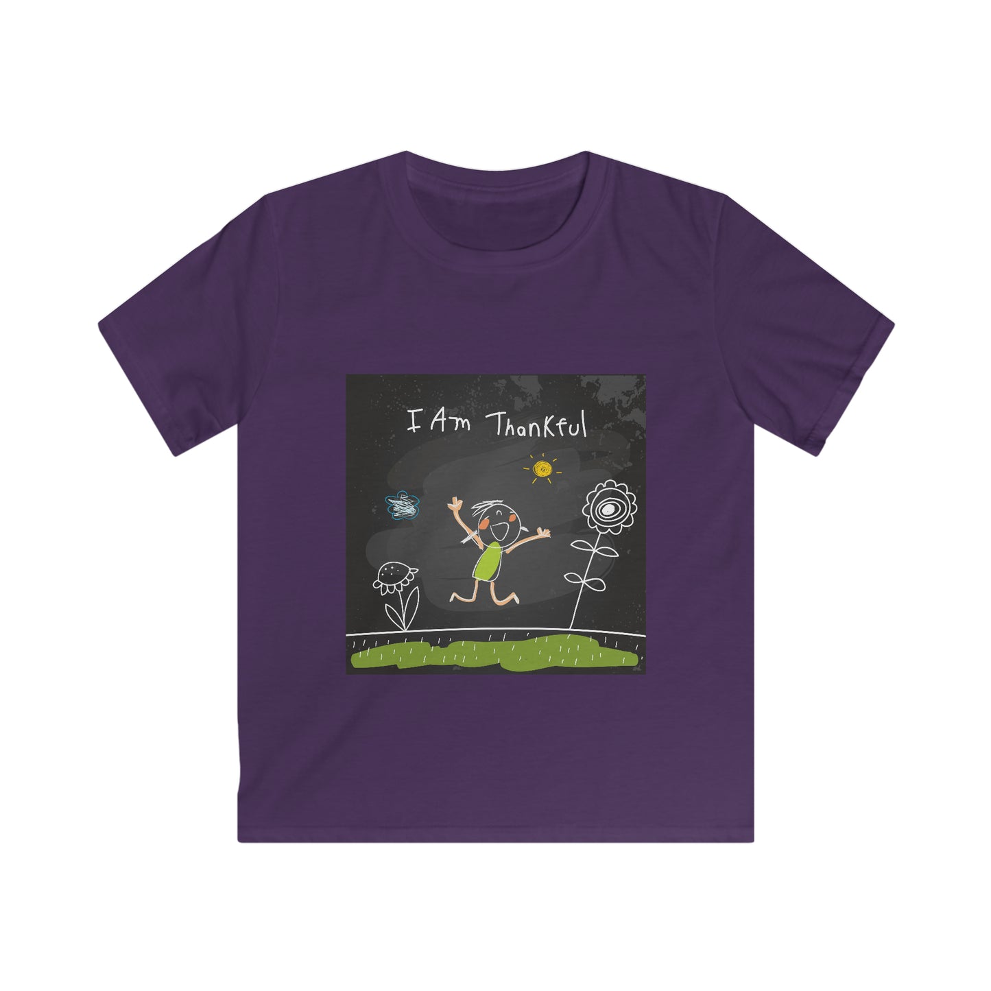 I am thankful - Affirmations Kids Softstyle Tee