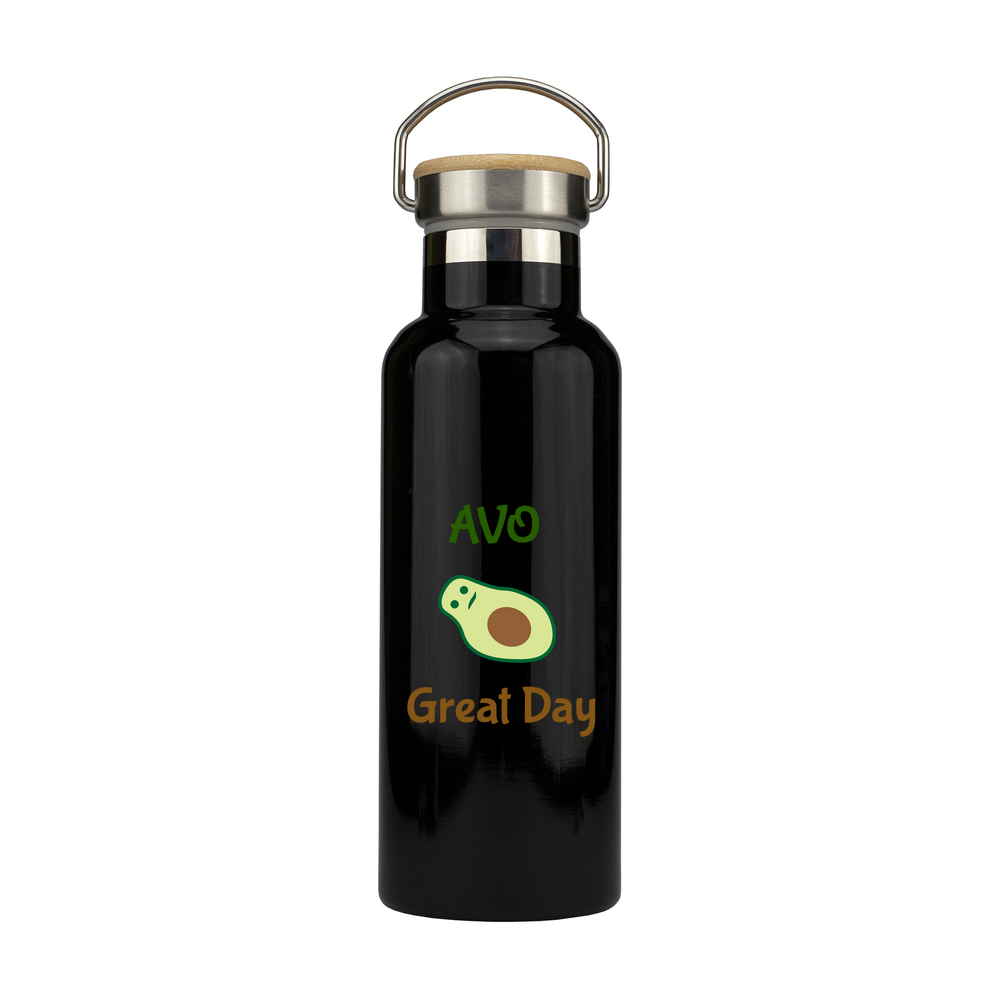 Stainless Steel Bottle with Bamboo Lid - 500ml