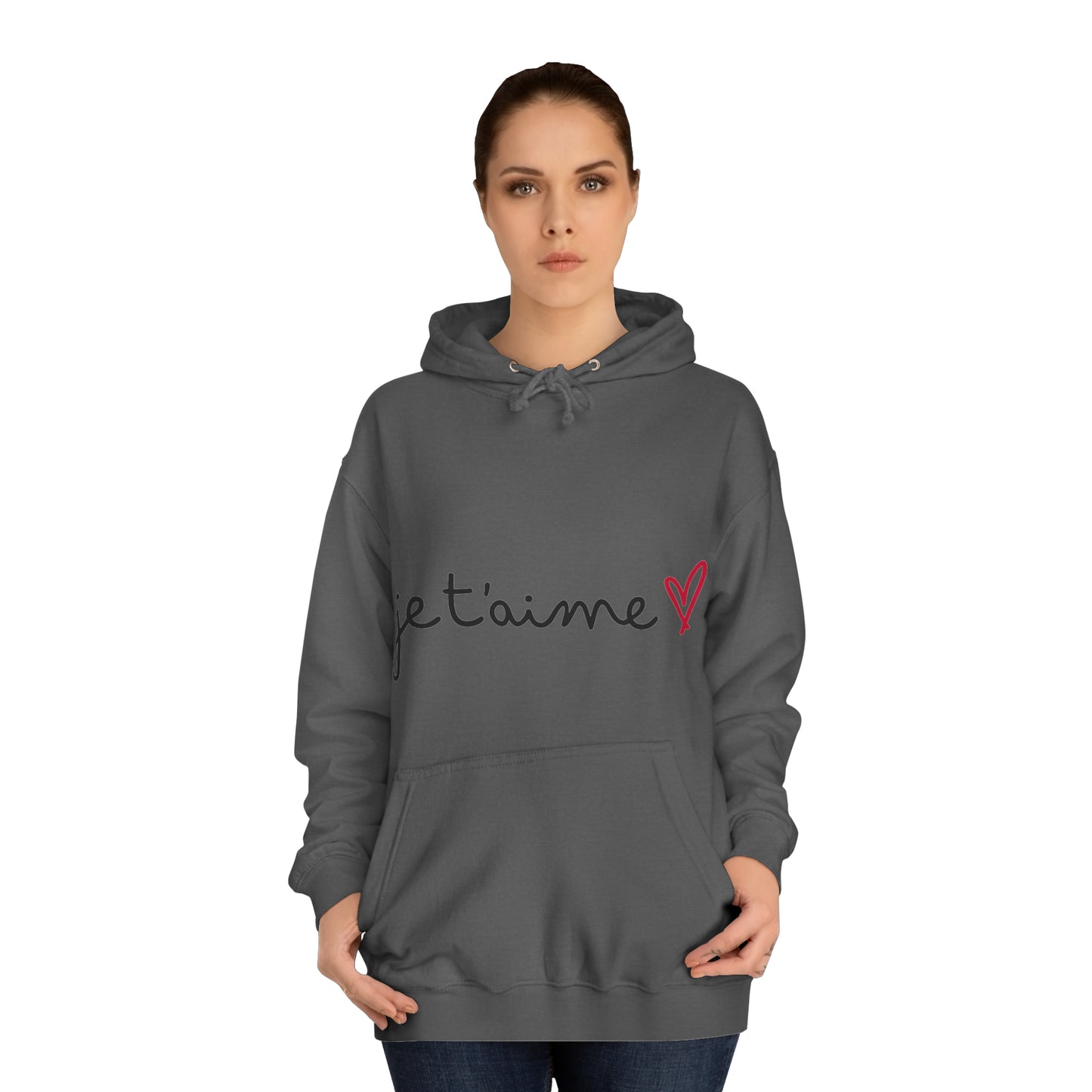 Jetaime - love - Unisex College Hoodie