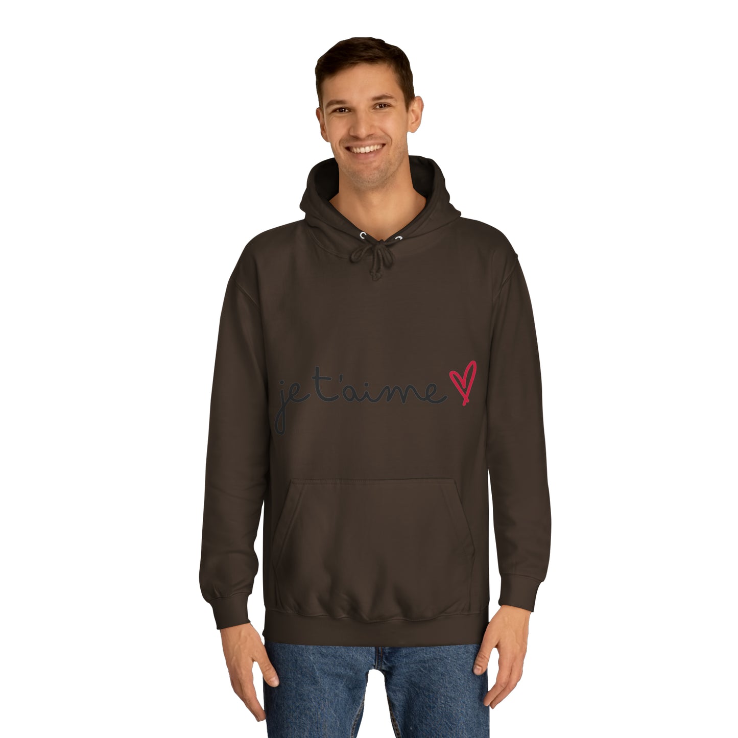 Jetaime - love - Unisex College Hoodie