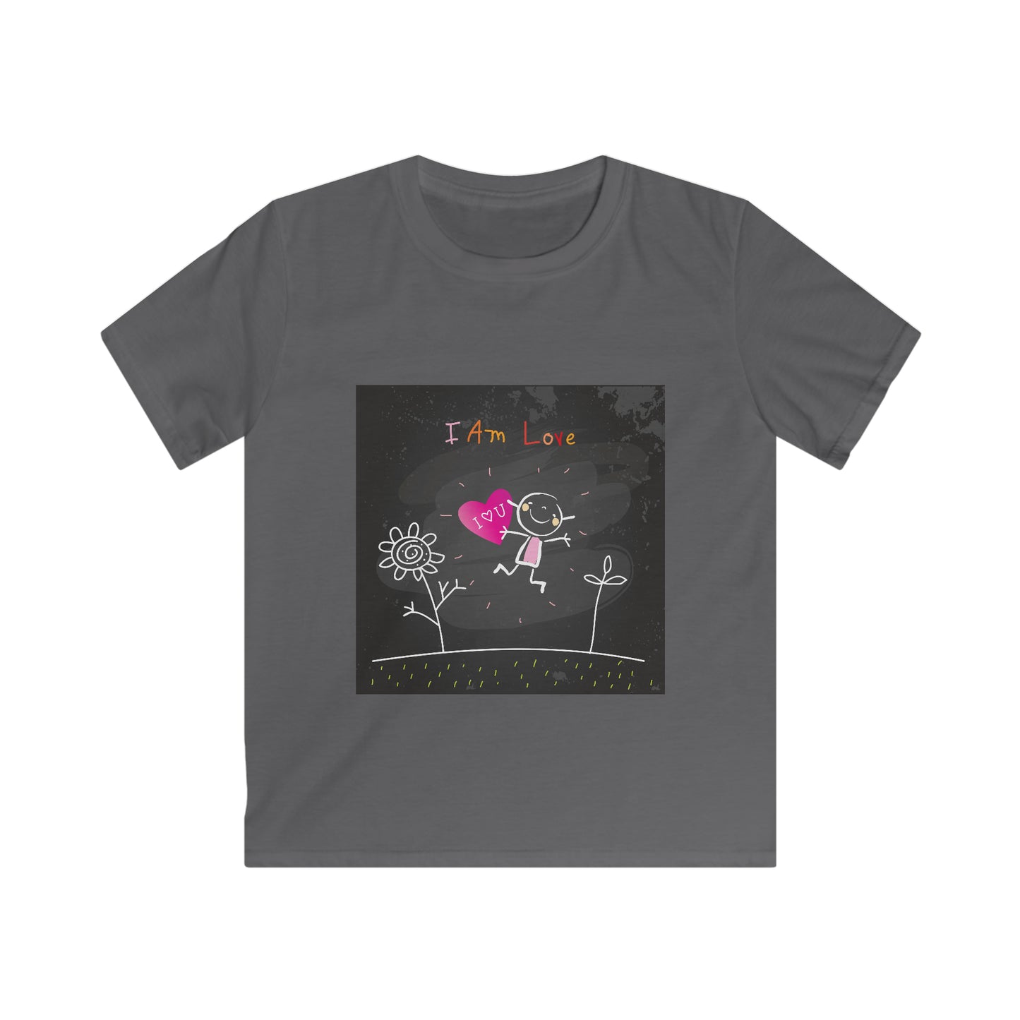 I am love girl - Affirmations Kids Softstyle Tee