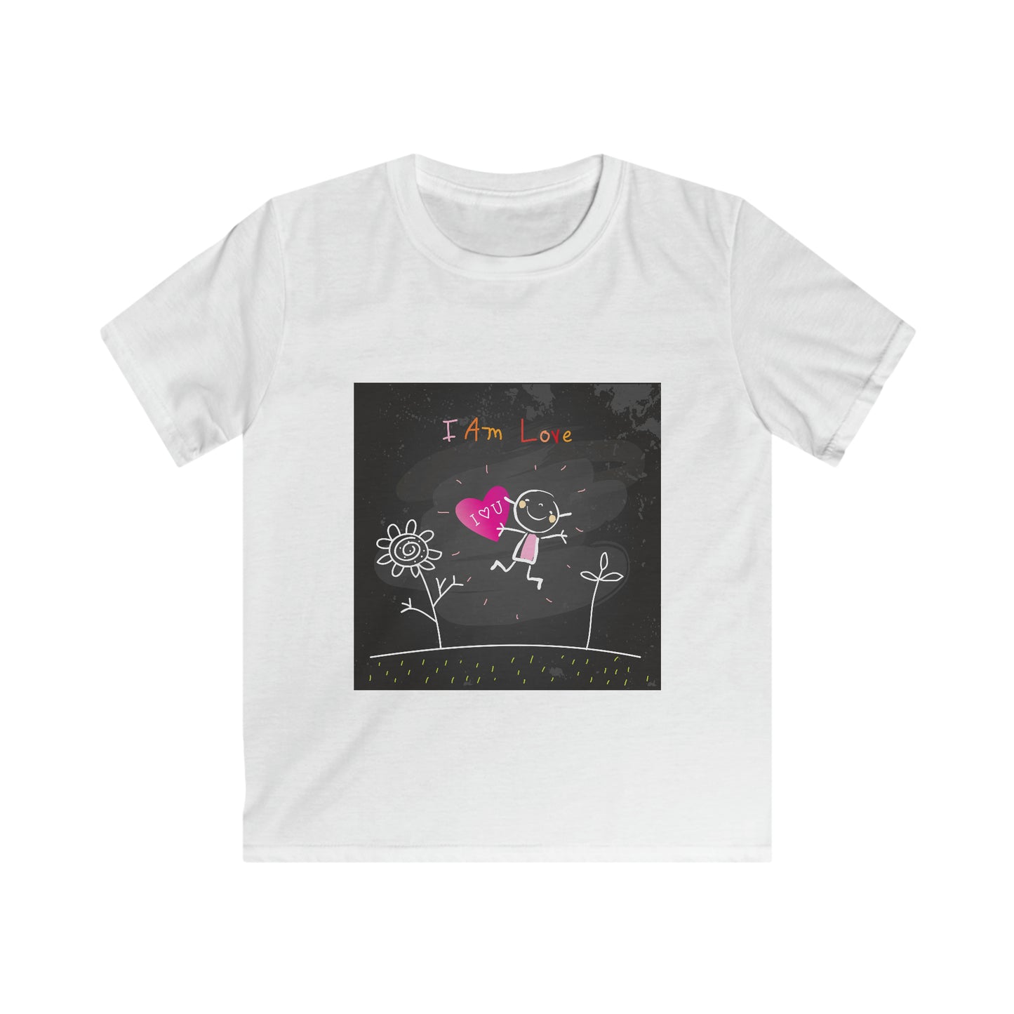 I am love girl - Affirmations Kids Softstyle Tee