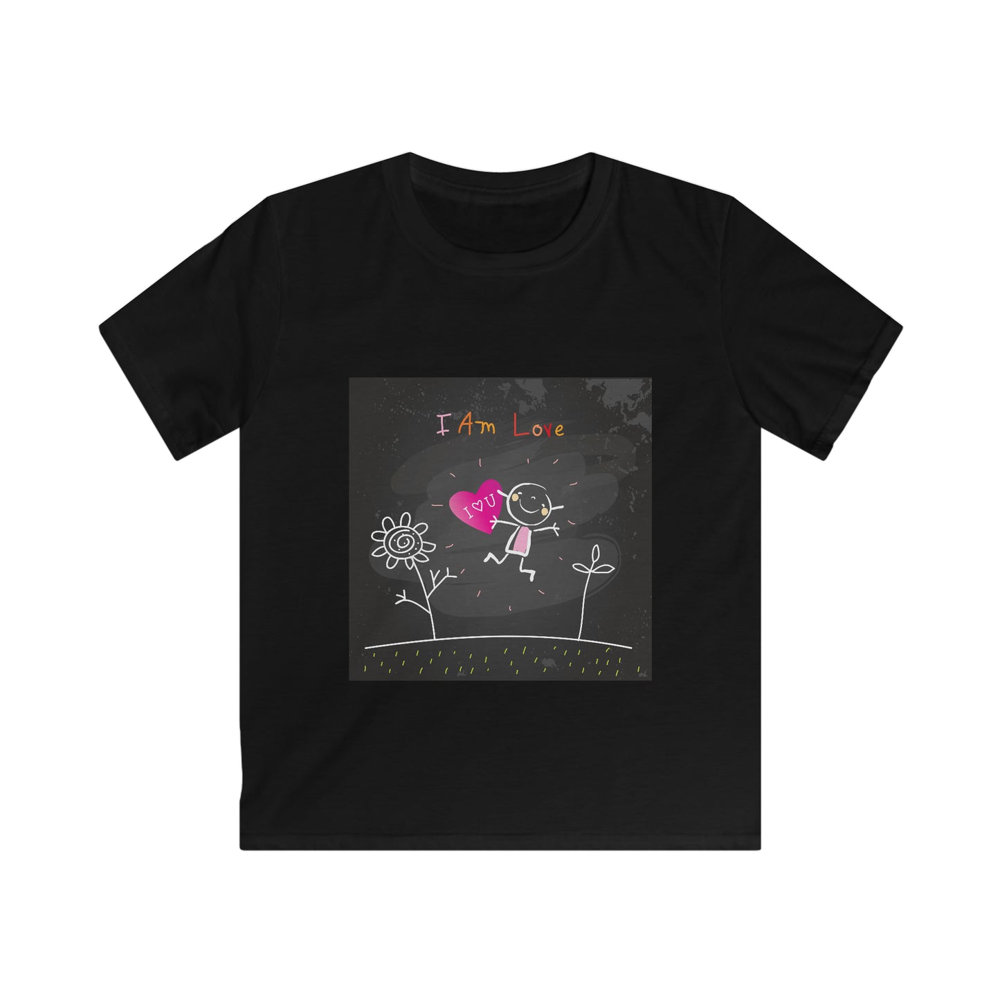 I am love girl - Affirmations Kids Softstyle Tee