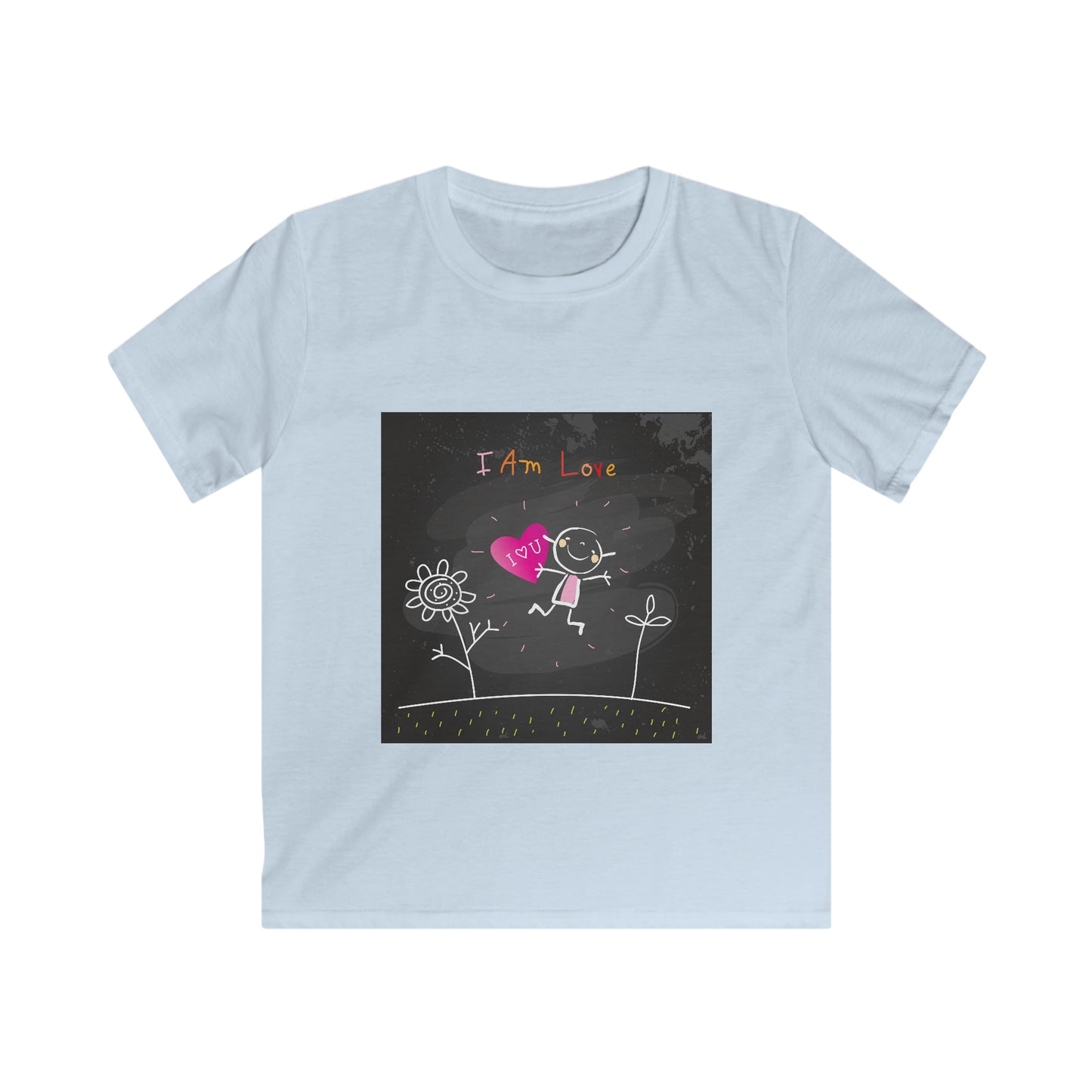 I am love girl - Affirmations Kids Softstyle Tee