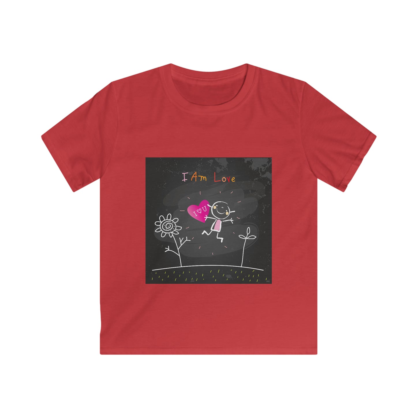 I am love girl - Affirmations Kids Softstyle Tee