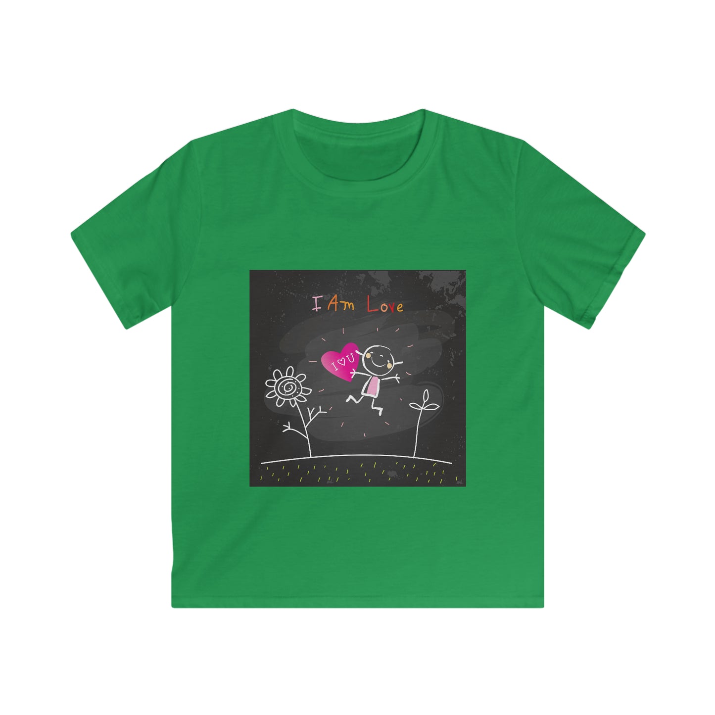 I am love girl - Affirmations Kids Softstyle Tee