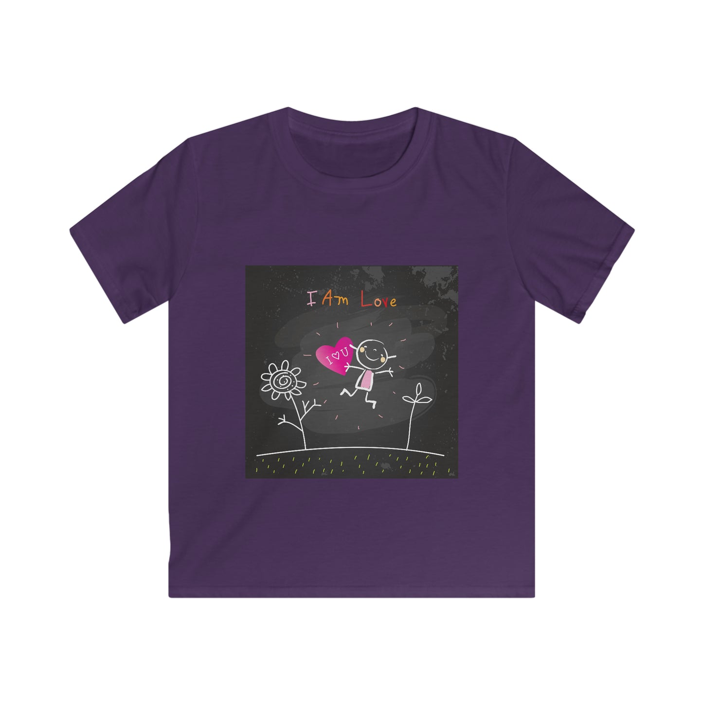 I am love girl - Affirmations Kids Softstyle Tee