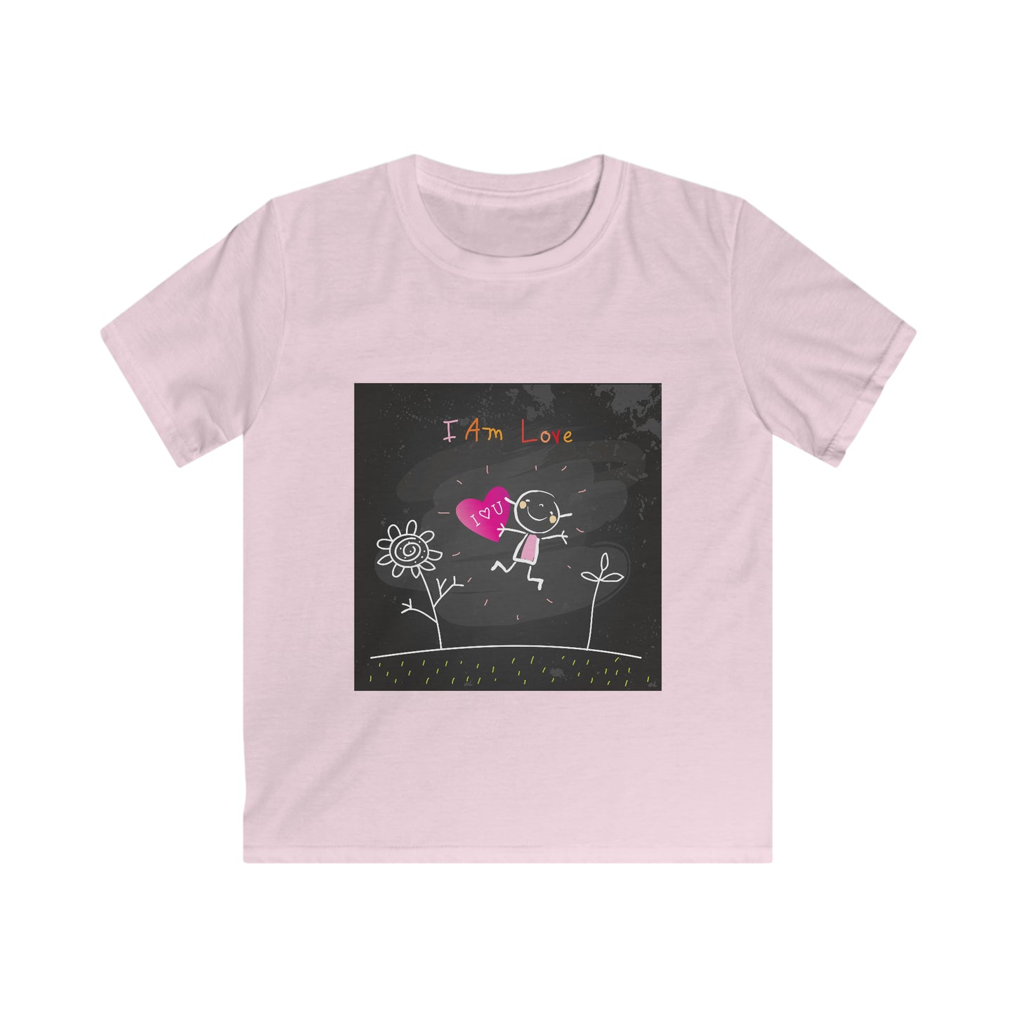 I am love girl - Affirmations Kids Softstyle Tee