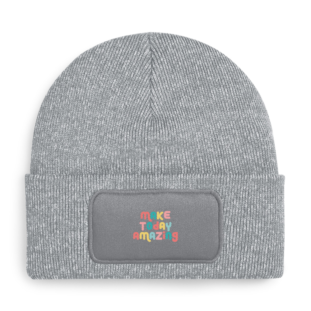 Make Today Amazing Affirmation  - Patch Beanie Hat