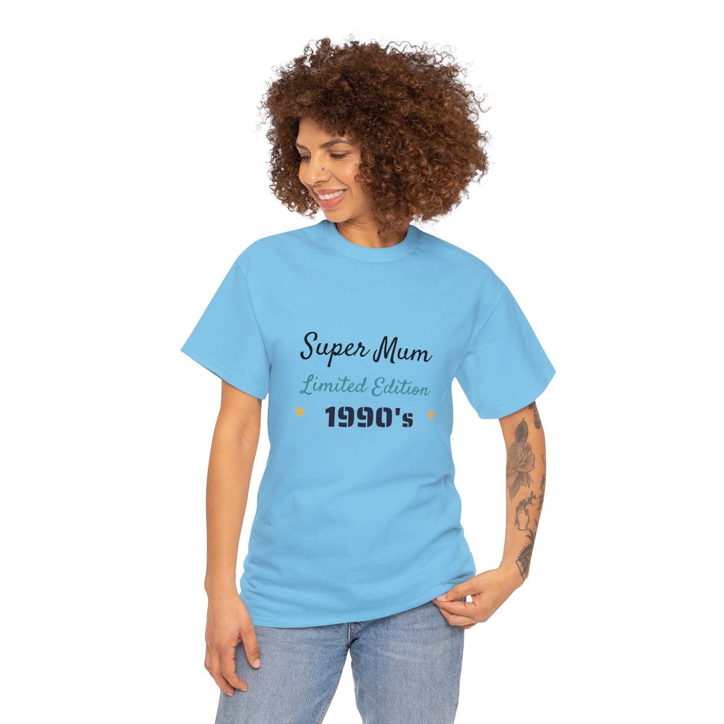 Mother's Day - super mum 1990's retro - Unisex Heavy Cotton Tee