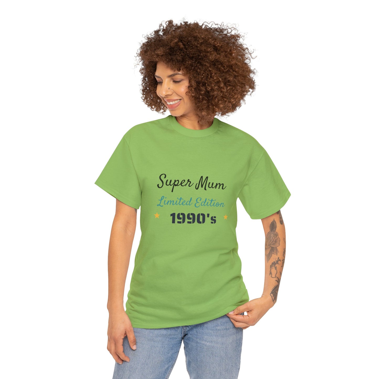 Mother's Day - super mum 1990's retro - Unisex Heavy Cotton Tee