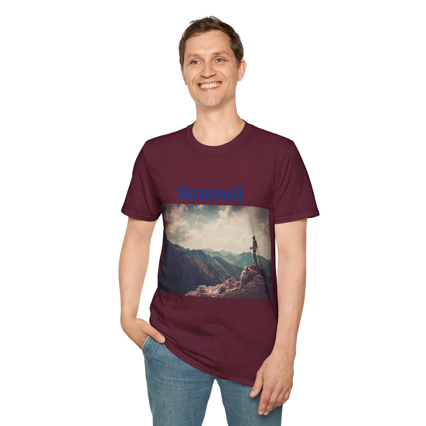 Summit Mountain View - Unisex Softstyle T-Shirt