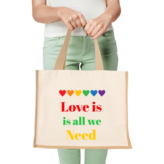 Canvas & Jute Shopper Bag