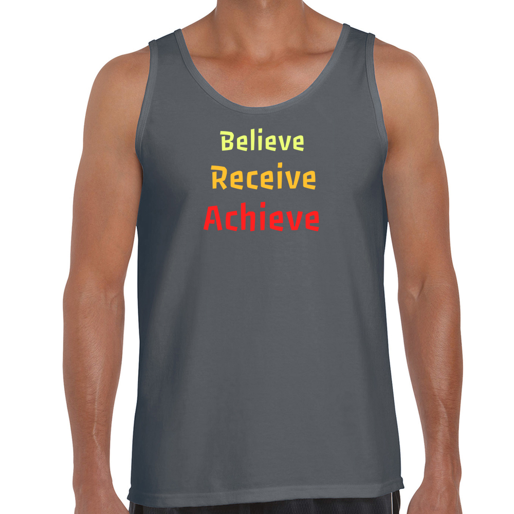 Believe, Recieve, Achieve affimirmation - Men's Tank Top