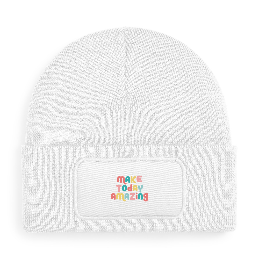 Make Today Amazing Affirmation  - Patch Beanie Hat