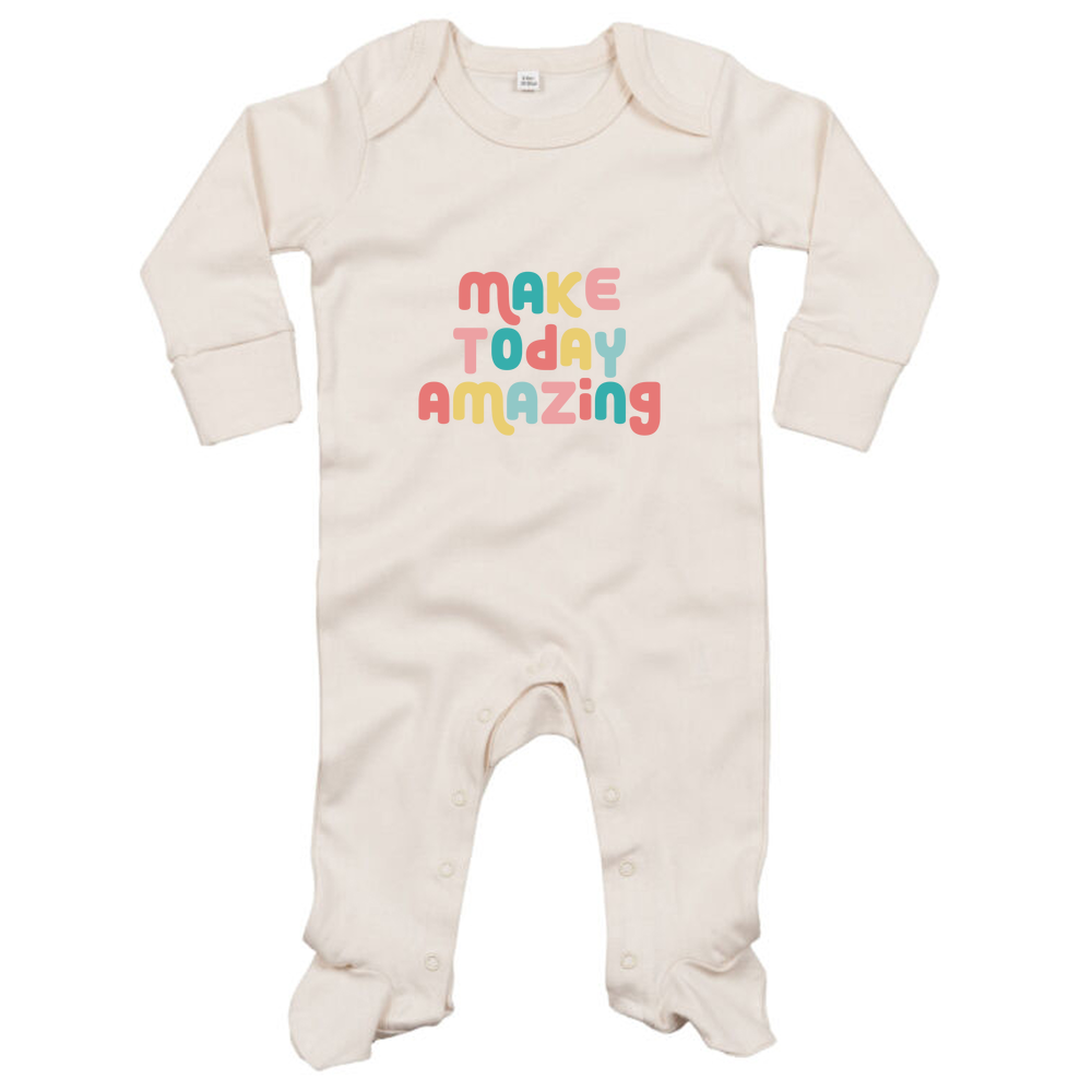 Make Today Amazing Affirmation  - Baby Sleepsuit