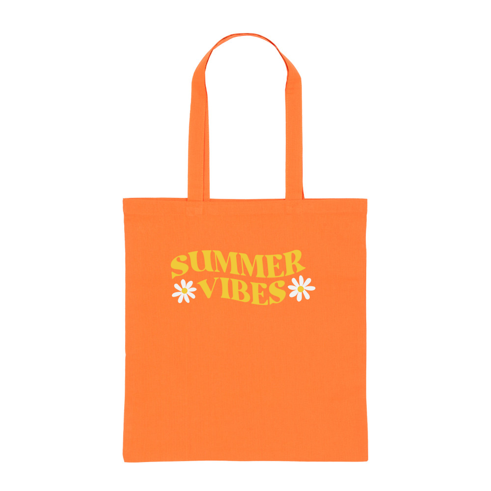 Summer Vibes - Coloured Cotton Tote Bag