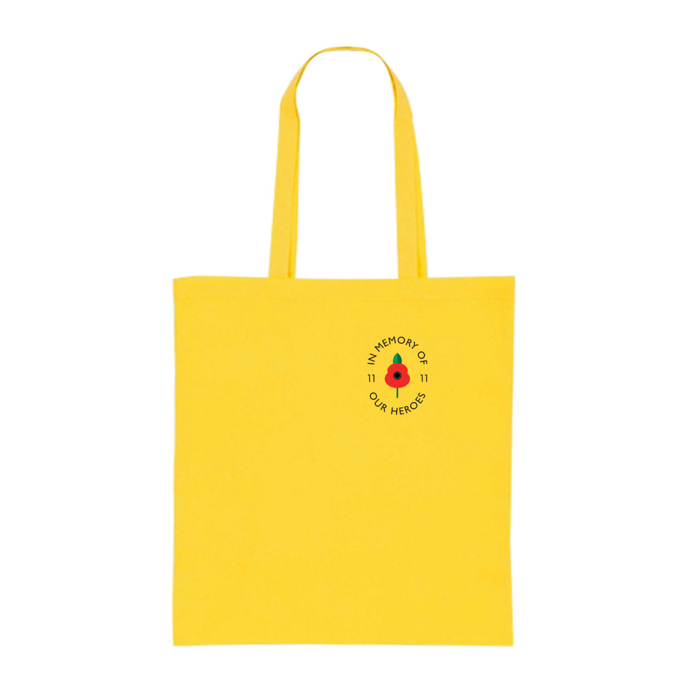 Lest we forget - Coloured Cotton Tote Bag