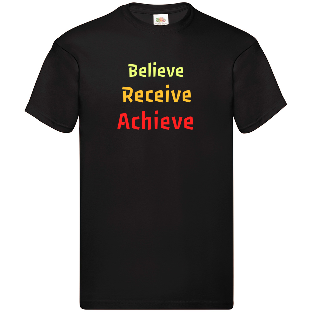 Believe, Recieve, Achieve affimirmation - Kids T-Shirt